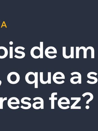 Hoje mostro a regra por baixo do nosso organograma: todo incidente vira artifício