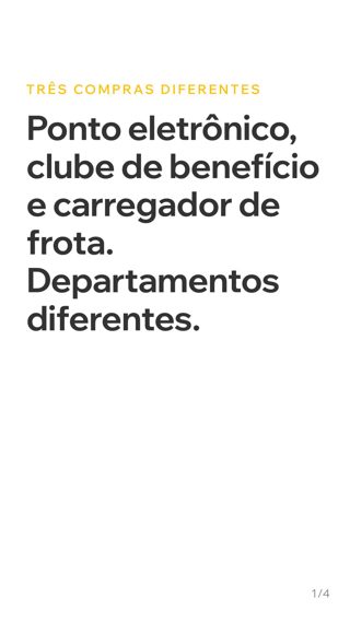 Ponto eletrônico, clube de benefício e carregador pra frota elétrica são três compras comp