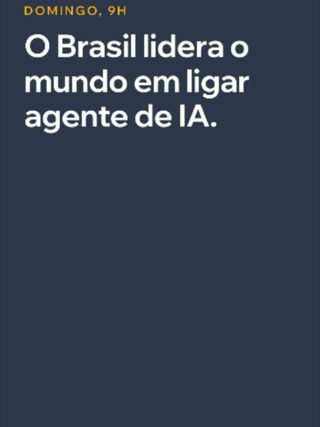O Brasil lidera o mundo em ligar agente de IA. Também lidera em desligar